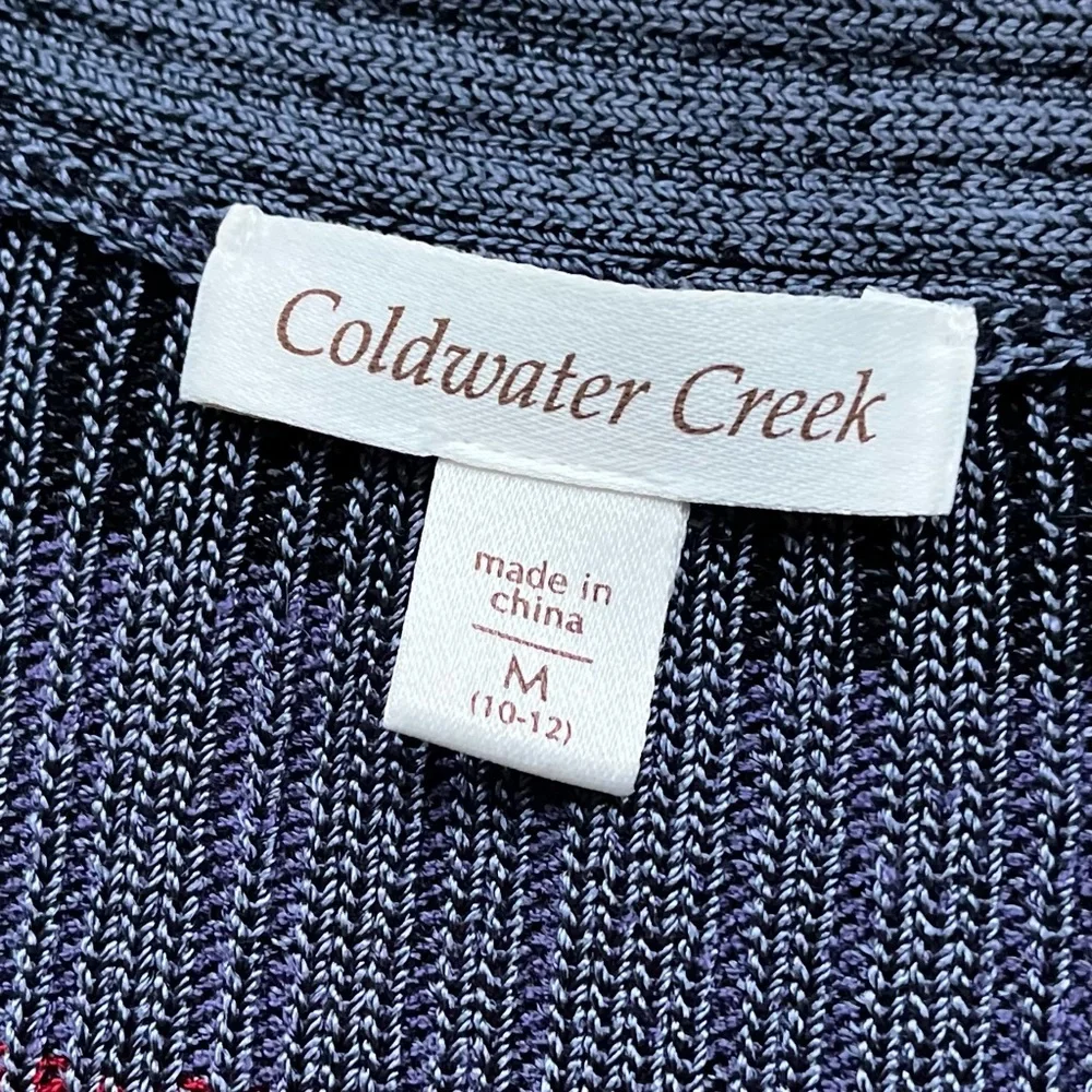 Coldwater Creek Gray Button Front Cardigan Sweater - Size M - EUC